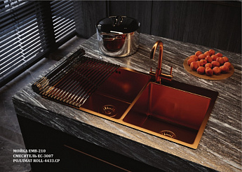 картинка Кухонная мойка Emar EMB-210 Nano Golden 